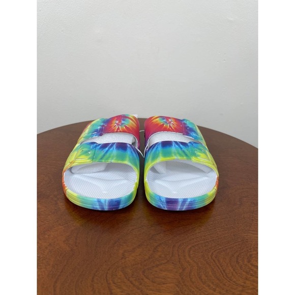 New Freedom Moses Tie-Dye Two Band Slides Women's Size 7-8 - Picture 2 of 7